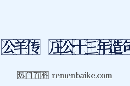 公羊传·庄公十三年造句是什么意思的图片